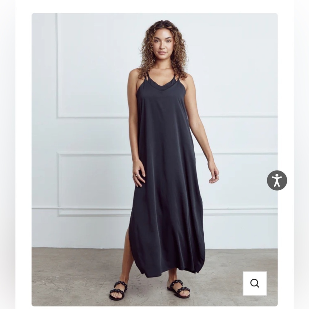Shebird The Savannah Strappy Maxi Bra Dress Jet Black Size 3/Small